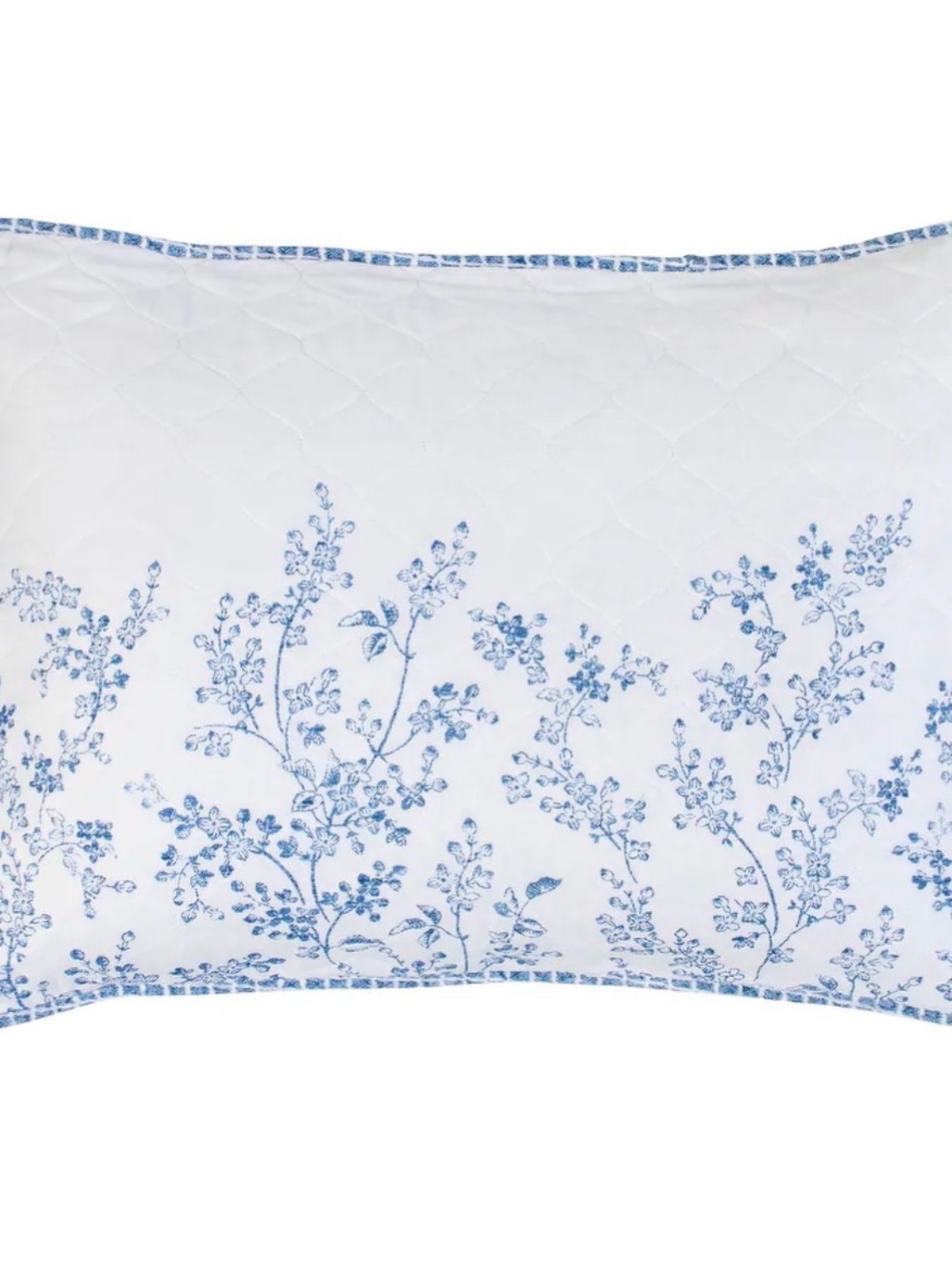 Laura Ashley 3 pieces set Blue Floral Quilted Comforter - Picture 3 of 13